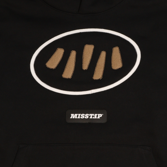 MISSTEP BLACK HOODIE FELT